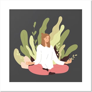 Yoga and Meditation in nature Posters and Art